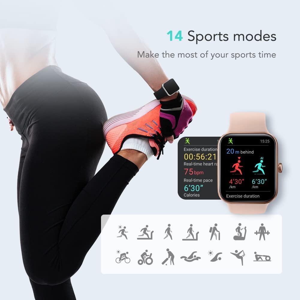 Nerunsa Smart Watch(Answer/Make Call), 1.85 Smartwatch for Men IP68  Waterproof, 100+ Sport Modes, Fitness Activity Tracker, Heart Rate