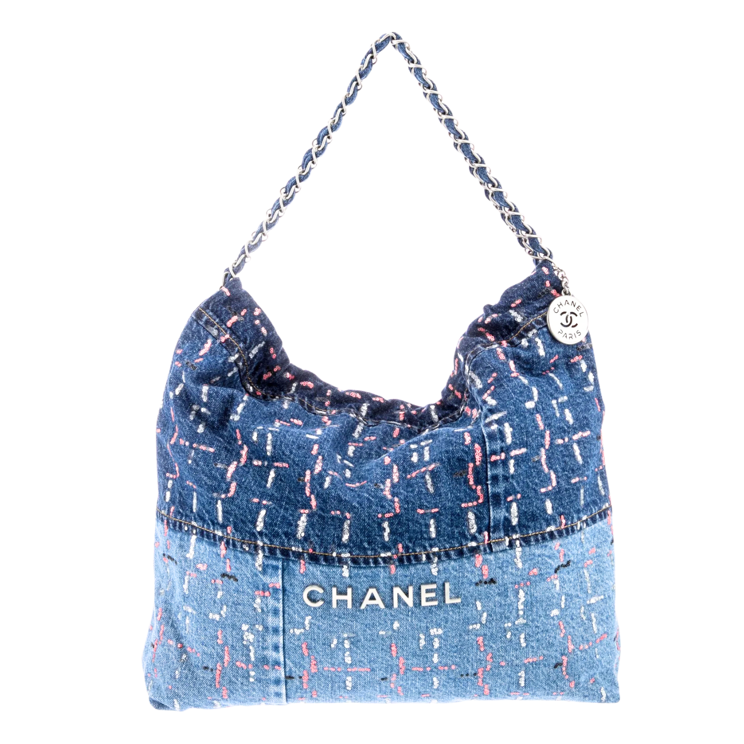Chanel Sequin Denim Hobo 22