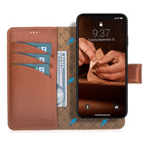 Bouletta iPhone 14 Pro Max Uitneembare BookCase - Burned Cognac