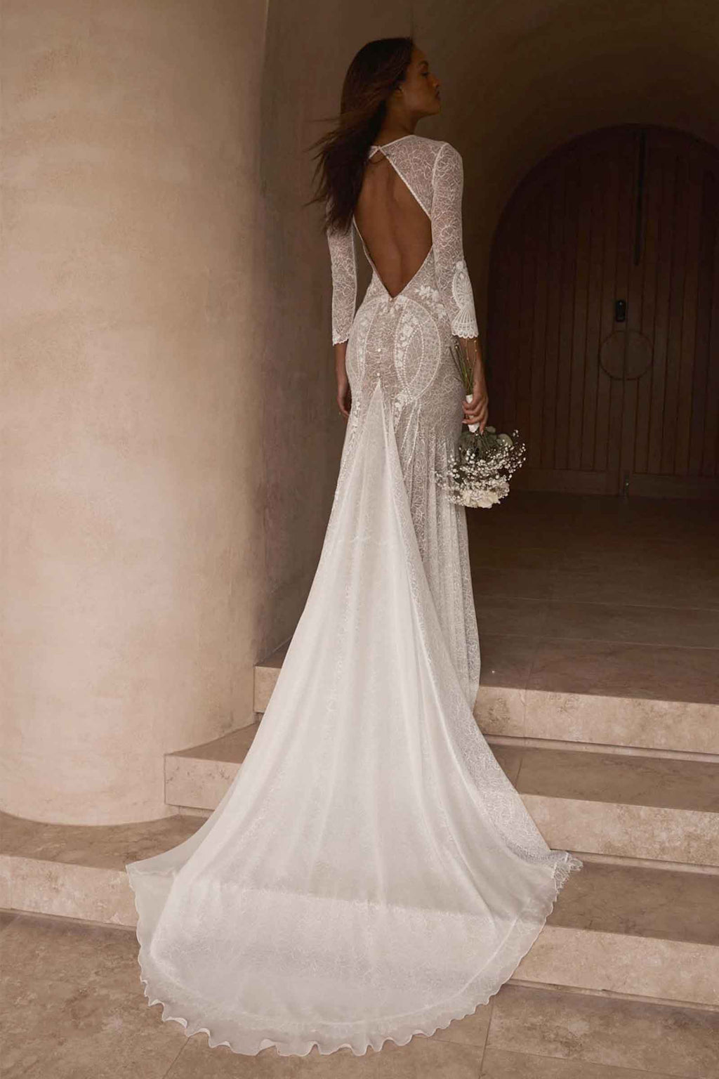 Chic Wedding Dress, Long Sleeve Wedding Dress, Bridal Dress With