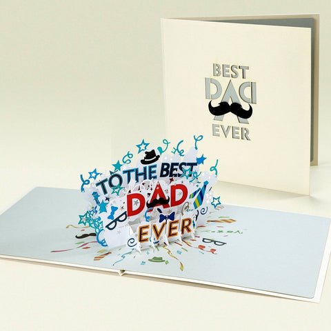 Symbol for Father's day with greeting 3D Cut Popup Card