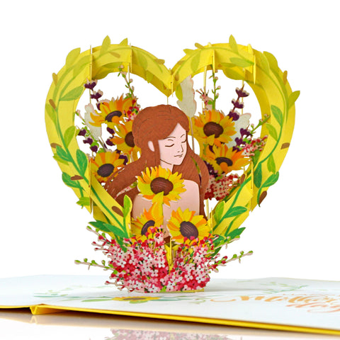 Collection of Sunflower 3D greeting popup cards to happy birthday