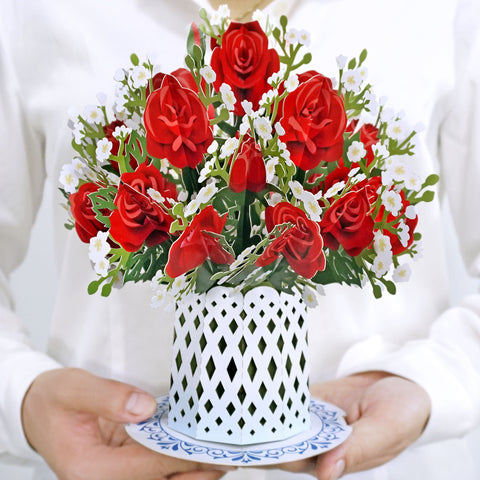 Celebrate Teacher's Day with a 3D Popup Greeting Card adorned with Flowers