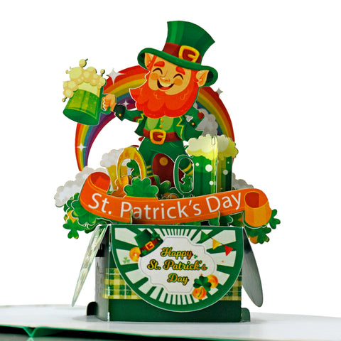 3D Popup Greeting Cards for Patrick's Day and Messages to write