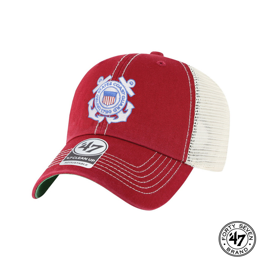 U.S. Coast Guard Insignia '47 Brand Trawler Cap in Red/Stone