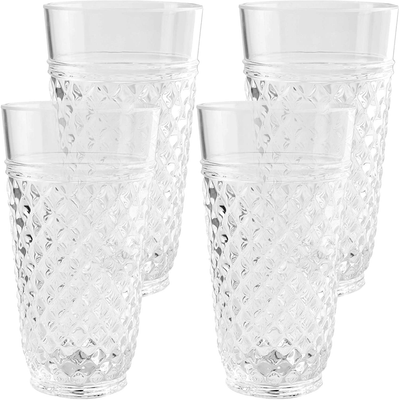 Maars Drinkware Bulk Double Wall Insulated Acrylic Tumblers with Straw and  Lid (Set of 12), 16 oz, Clear