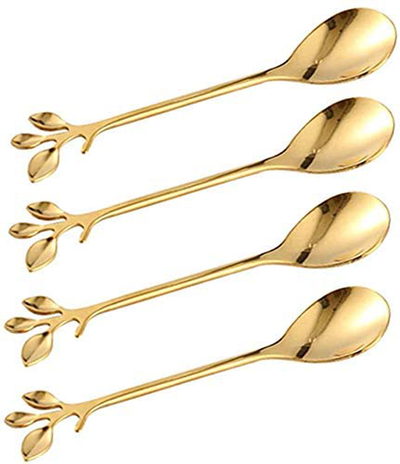 Hiware 9-Inch Long Handle Iced Tea Spoon, Coffee Spoon, Ice Cream Spoon,  Stainless Steel Cocktail Stirring Spoons, Set of 4