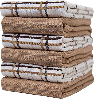 Waffle Kitchen Dish Tea Towels 16x26 Set of 4