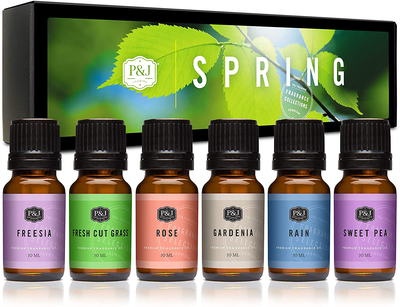 Far East Set of 6 Premium Grade Fragrance Oils - Ylang Ylang, Green Tea, Lotus Blossom, Orchid, Bamboo, Peony