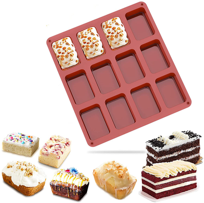 Webake silicone square bar smore brownie pan cornbread and muffin mold