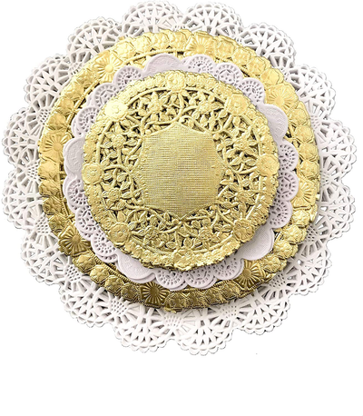 The Baker Celebrations Gold Foil 4 inch Round Paper Lace Table Doilies –  SHANULKA Home Decor