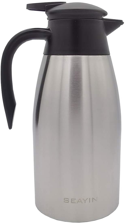 Generic Thermal Coffee Airpot Carafe (101oz)  17-Cup Insulated Thermos  with Pump Beverage Dispenser