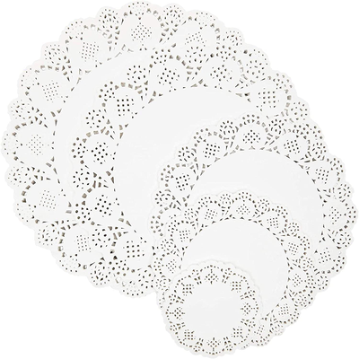 Lace Paper Doilies - 1000-Pack Round Decorative Paper Placemats Bulk for  Cakes, Desserts, Baked Treat Display, Ideal for Weddings, Formal Event  Tableware Decoration - Brown, 4 Inches in Diameter