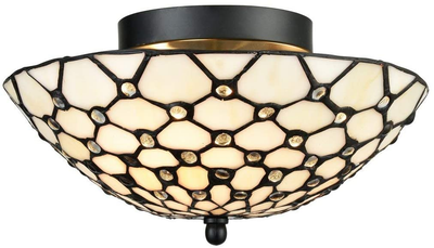 Tiffany Ceiling Light Fixture Semi Flush Mount 16