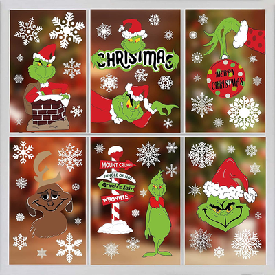 Grinch Christmas Stickers, 50 Pcs