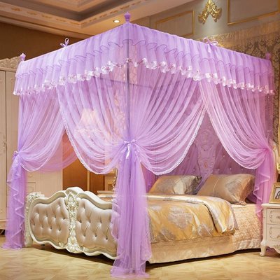 Nattey 4 Corners Princess Bed Curtain Canopy Canopies For Girls Boys A –  SHANULKA Home Decor