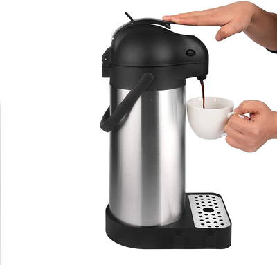 Vacuum Thermos Pot Lever Pump Stainless Steel Thermal Coffee Tea Pot -  China Coffee Dispenser and Airpot Thermos price