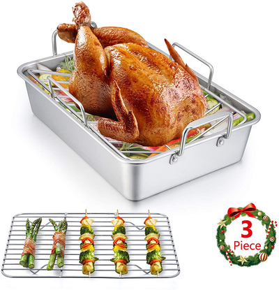 eDayDeal Disposable Turkey Roasting Pans Extra Large, Heavy-Duty Aluminum  Foil | Deep, Oval Shape for Meat, Chicken, Roasts, Ribs, Cooking 