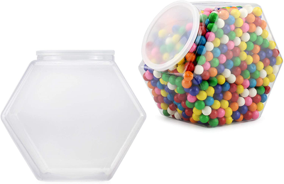 TOPZEA 3 Pack Candy Jars with Lids, 46 Oz Plastic Candy Jar Clear Cook –  SHANULKA Home Decor