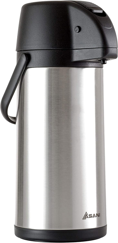 Pykal Thermal Coffee Carafe Insulated Thermos Drink Dispenser Stainless Steel, 68 oz, Size: 2L, Silver