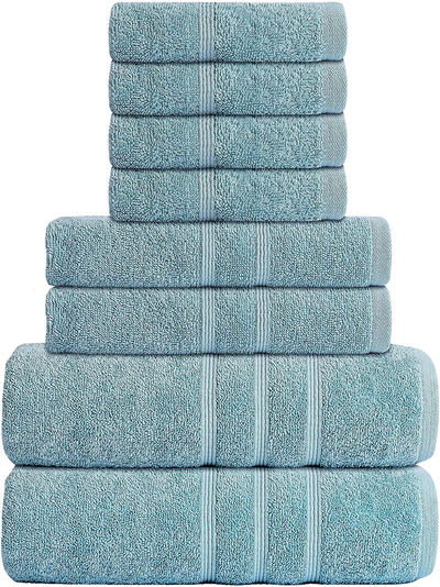 SEMAXE Luxury Towels,100%Cotton Soft And Highly Absorbent Bathroom Towels, Washcloths,Hand towel,Bath