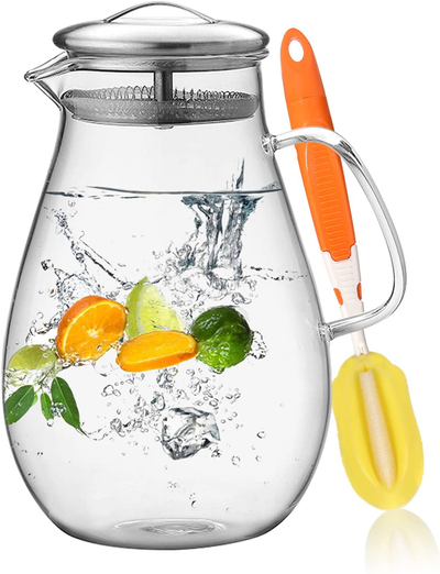 Large Fruit Infuser Water Pitcher (2.9 Quart / 93 Oz