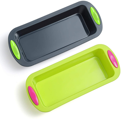 Walfos 2 Piece Silicone Loaf Pan Set and 2 Piece Silicone Texas Jumbo  Muffin Pan Set- Non-Stick Silicone, Just PoP Out ! Food Grade and BPA Free !