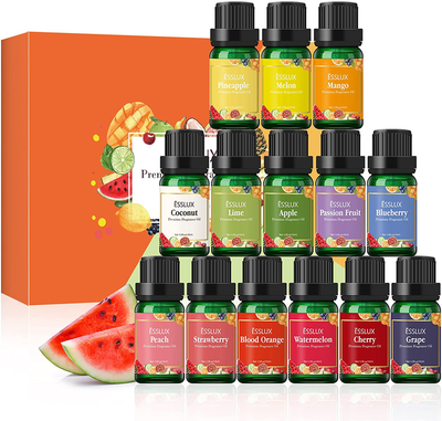 ASAKUKI Floral Essential Oils Gift Set, Aromatherapy Diffuser Oils