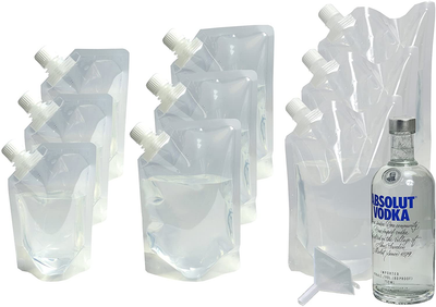 Premium Plastic Flasks - Drink Pouches For Festivals - Easy to  Use Plastic Flask - Hidden Flasks - By Zulay: Flasks