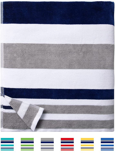 FORESTLANG Fluffy Oversized Beach Towel - Large 71 x 40 Inch Blue