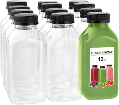 8-Pack of 4 Oz Plastic Small Squeeze Bottles and Caps - BPA-Free