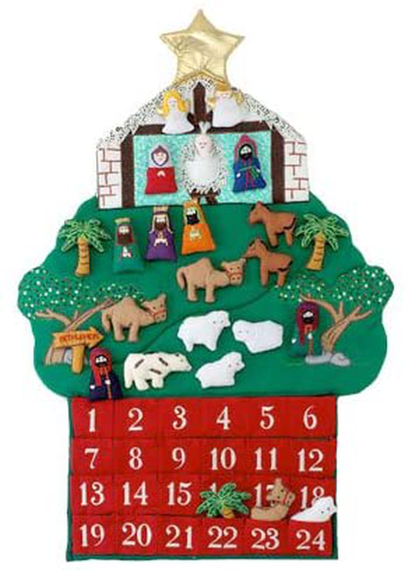 Kubla Crafts Nativity Fabric Advent Calendar SHANULKA Home Decor