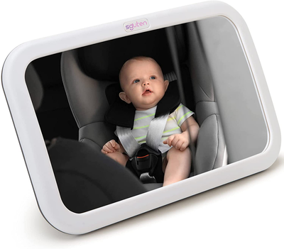 Enovoe Babyautospiegel mit Reinigungstuch - Breiter, konvexer Rücksitz –  SHANULKA Home Decor