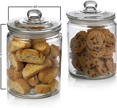 Great Choice Products Glass Food Storage Jars Containers Cookie