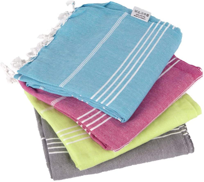 Goqan by realgrandbazaar Lucky Turkish Hand Towels Set of 2 - %100