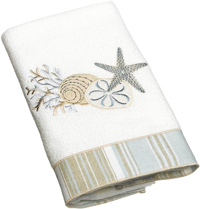 Avanti Linens By The Sea Hand Towel, White,10972WHT