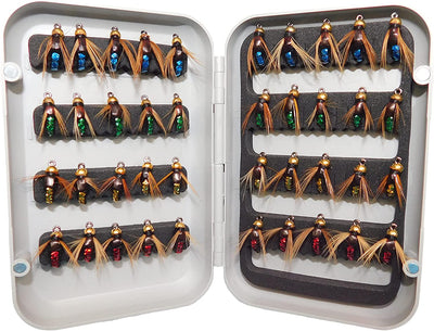 YZD Fly Fishing Flies Realistic Dry Wet Nymph Trout Flies Hand Tie Lures Kits 12/26/48 PCs