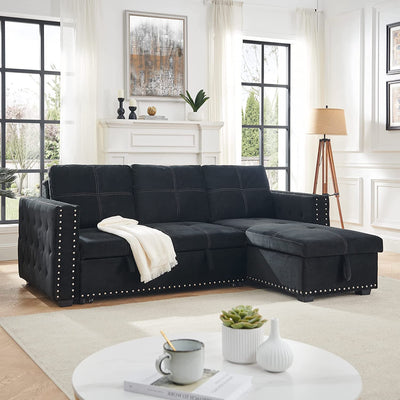 Asunflower Sectional Sofa Sleeper Couch Living Room Pull Out
