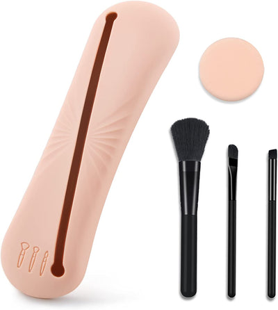 FERYES Travel Makeup Brush Holder, Silicon Trendy and Portable