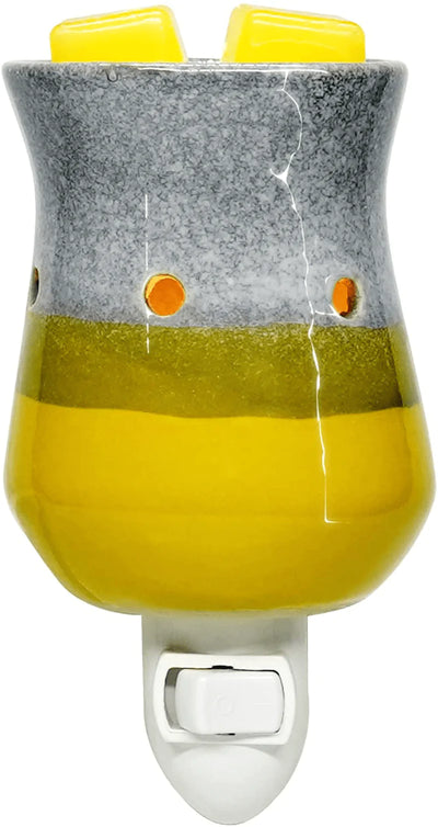 Dawhud Direct | Mosaic Glass Plug-In Fragrance Wax Melt Warmer (Crackled Fuchsia)