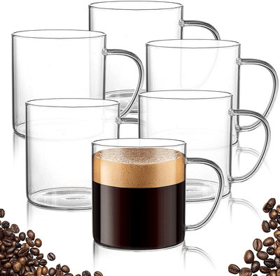 Cafe Downtown 4 PC Set/ 16 Oz Glass Hot Beverage Mugs) Circleware