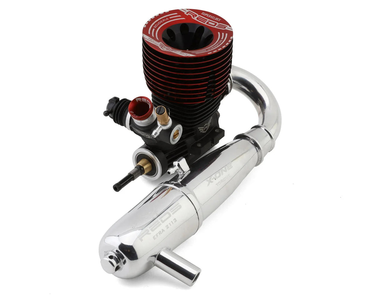 REDS 721 Scuderia Superveloce SV Gen4 Pro 3.5cc (.21) Engine w/2113 X-One Pipe (Airboost DLC-Coated Backplate)