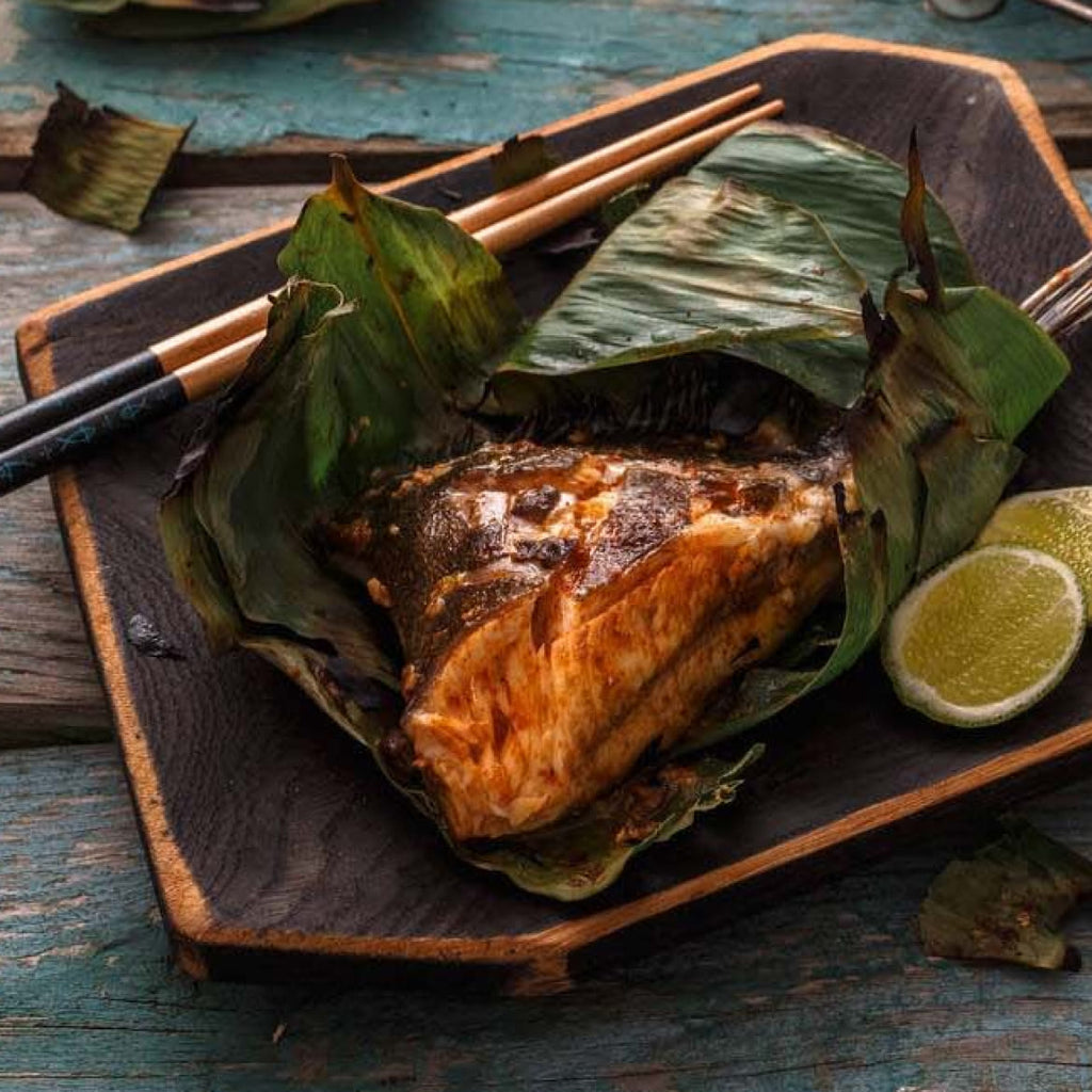 Grilled Spicy Banana Leaf Salmon