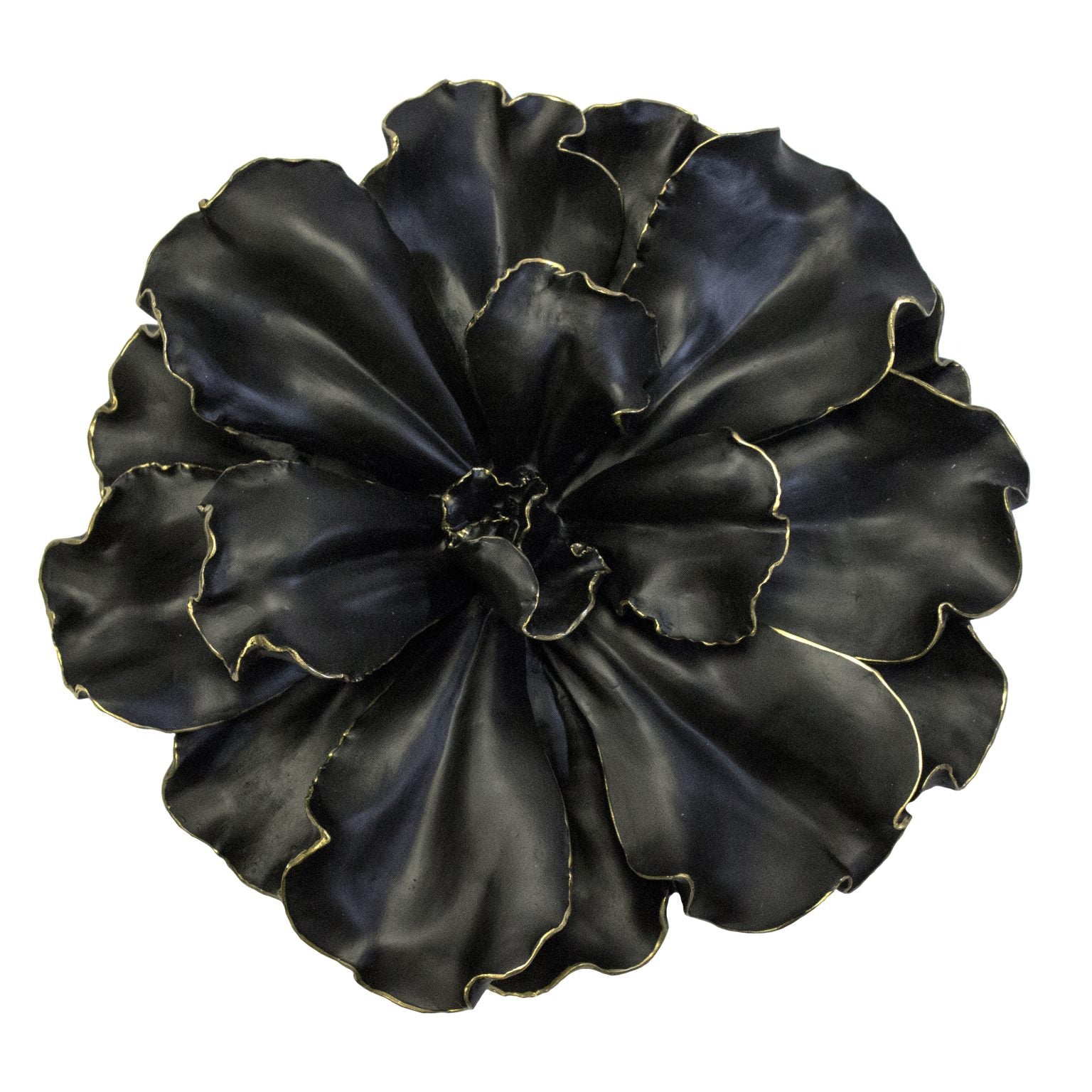 Flor Negra con Dorado Grande – HedoneDecoracion