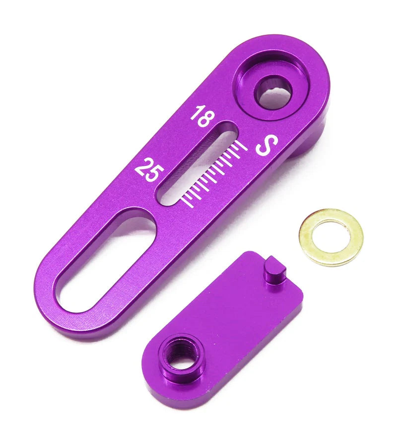 (Futaba or Sanwa) Adjust Range Servo Horn F 18-25mm (Purple)-Wrap-Up Next [0647-FD]