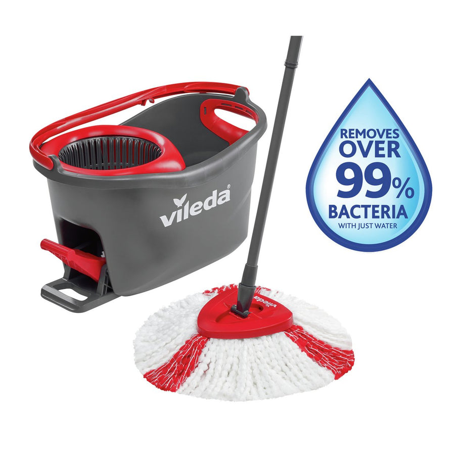 Vileda Spin & Clean Mop & Bucket Set - Black & Red – GED Outlet