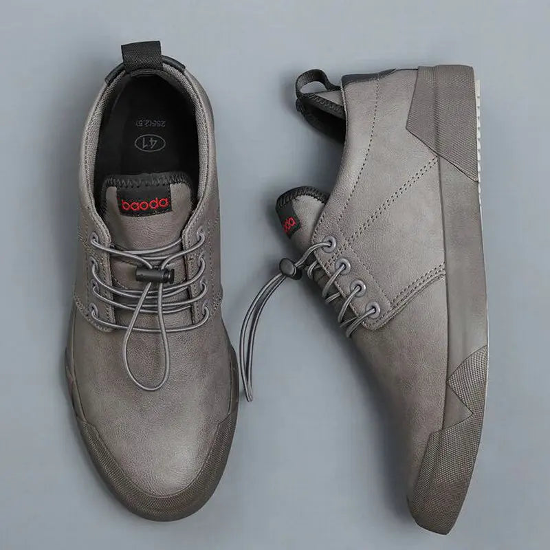 Zapatos casuales de cuero con cordones para hombre - Turbon - Confort ortopédico