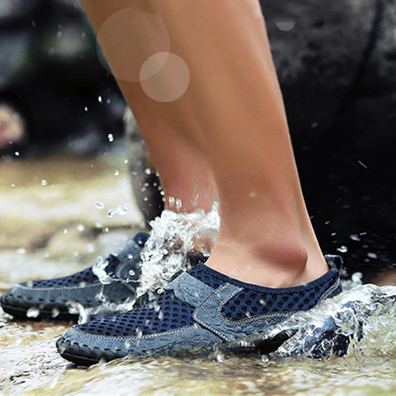Zapatos planos casuales hechos a mano para hombre - Trigo - Confort ortopédico