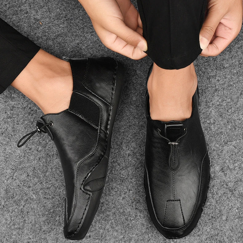 Zapatillas Casual De Piel Para Hombre - Mordaly - Comodidad Ortopédica
