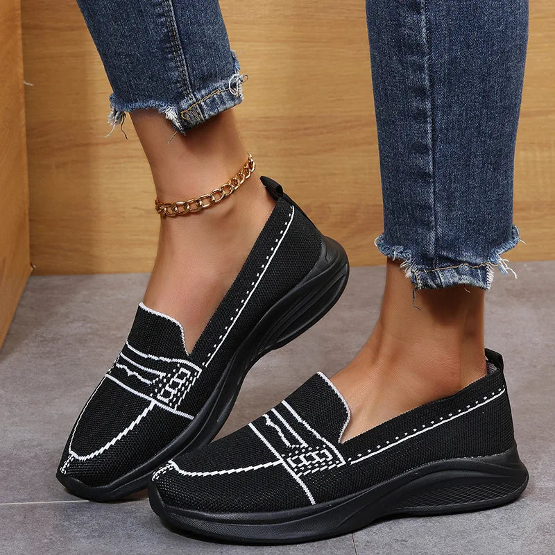 Zapatos de tacón bajo con punta cuadrada para mujer - Quipus - Confort ortopédico